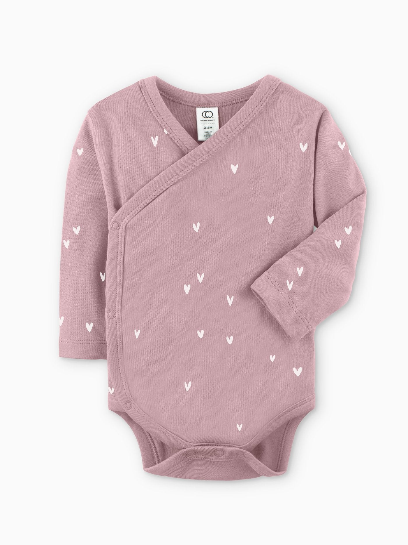 Organic Baby Kai Kimono Bodysuit, Pink