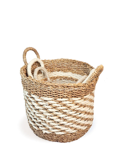 Ula Mesh Basket, Natural and off-white