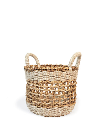 Ula Mesh Basket, Natural and off-white