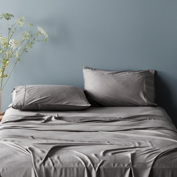 Fog | Sateen+ Pillowcase Set Made with 100% Organic Bamboo #Color_fog