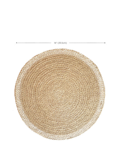Round shape placemat made with 100% natural Jute