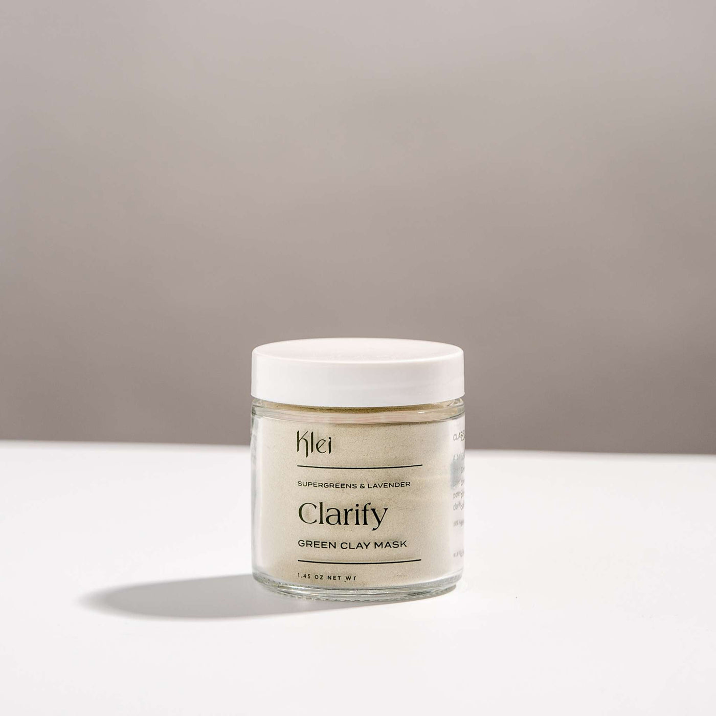 Clarify SuperGreens & Lavender Green Clay Mask - Klei Beauty