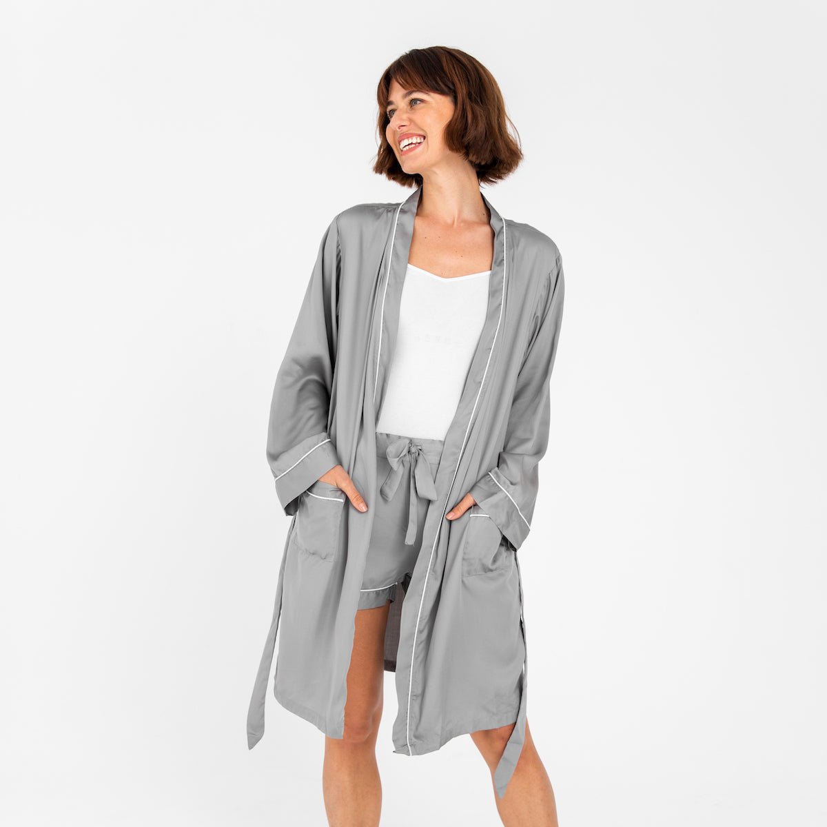 Fog | Robe Made With Bamboo #Color_fog