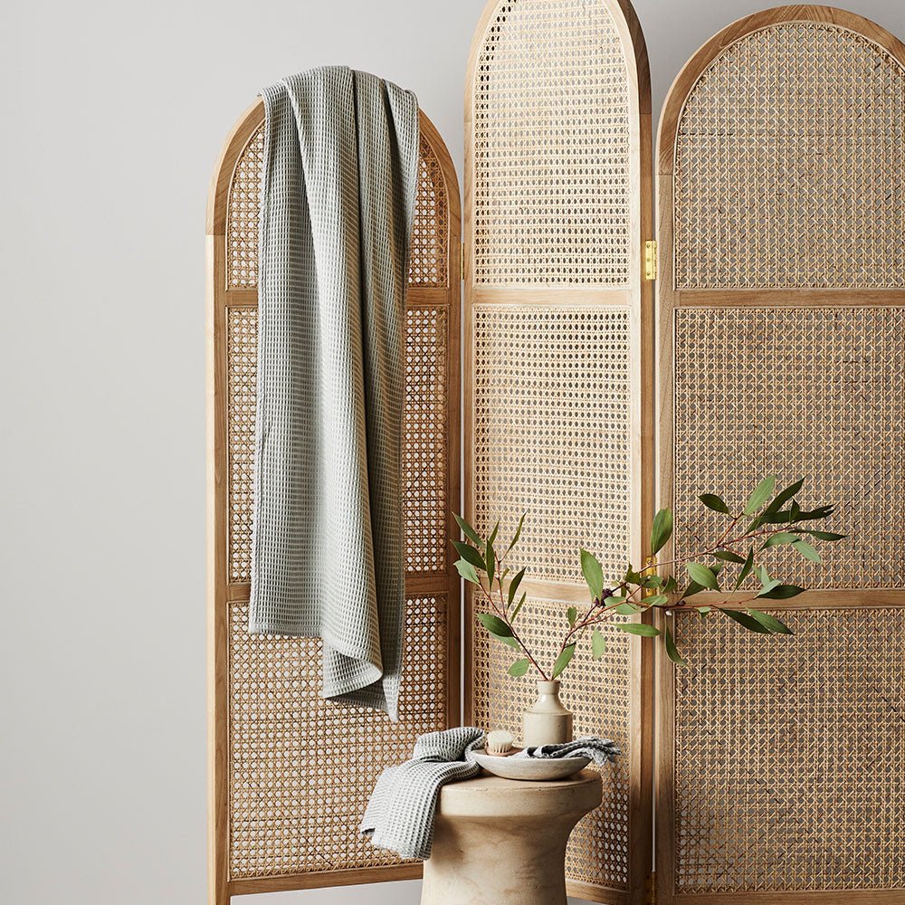 Sage | Bamboo Waffle Towels Bath Made With 100% Bamboo #Color_sage