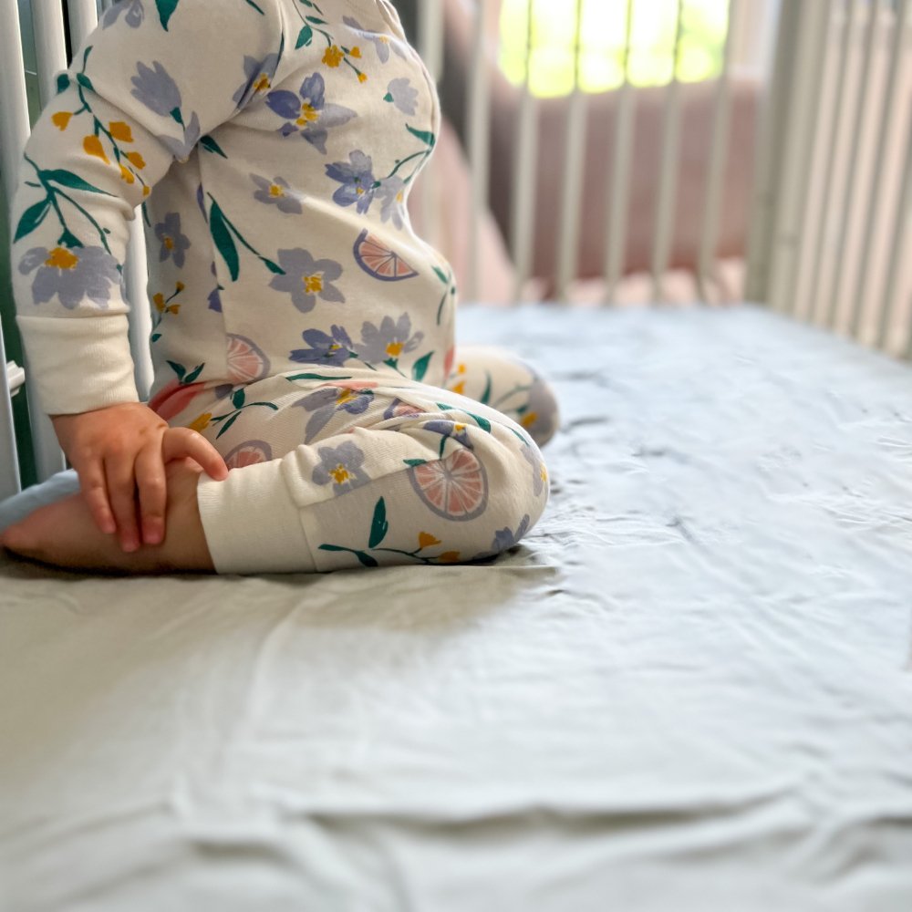 Sage | Crib Fitted Sheet Made With 100% Bamboo Lyocell #Color_sage