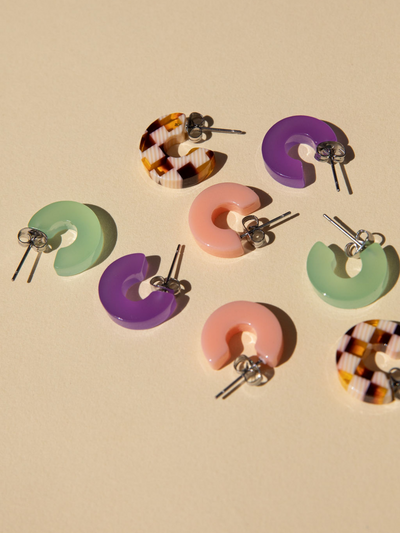 colorful hoop earrings for women