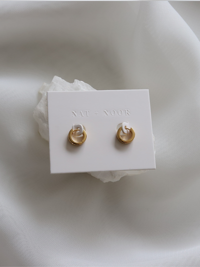 staple gold hoop earrings