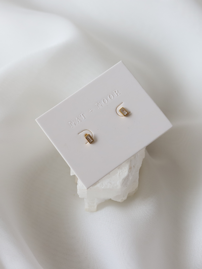 gold plated stud earrings