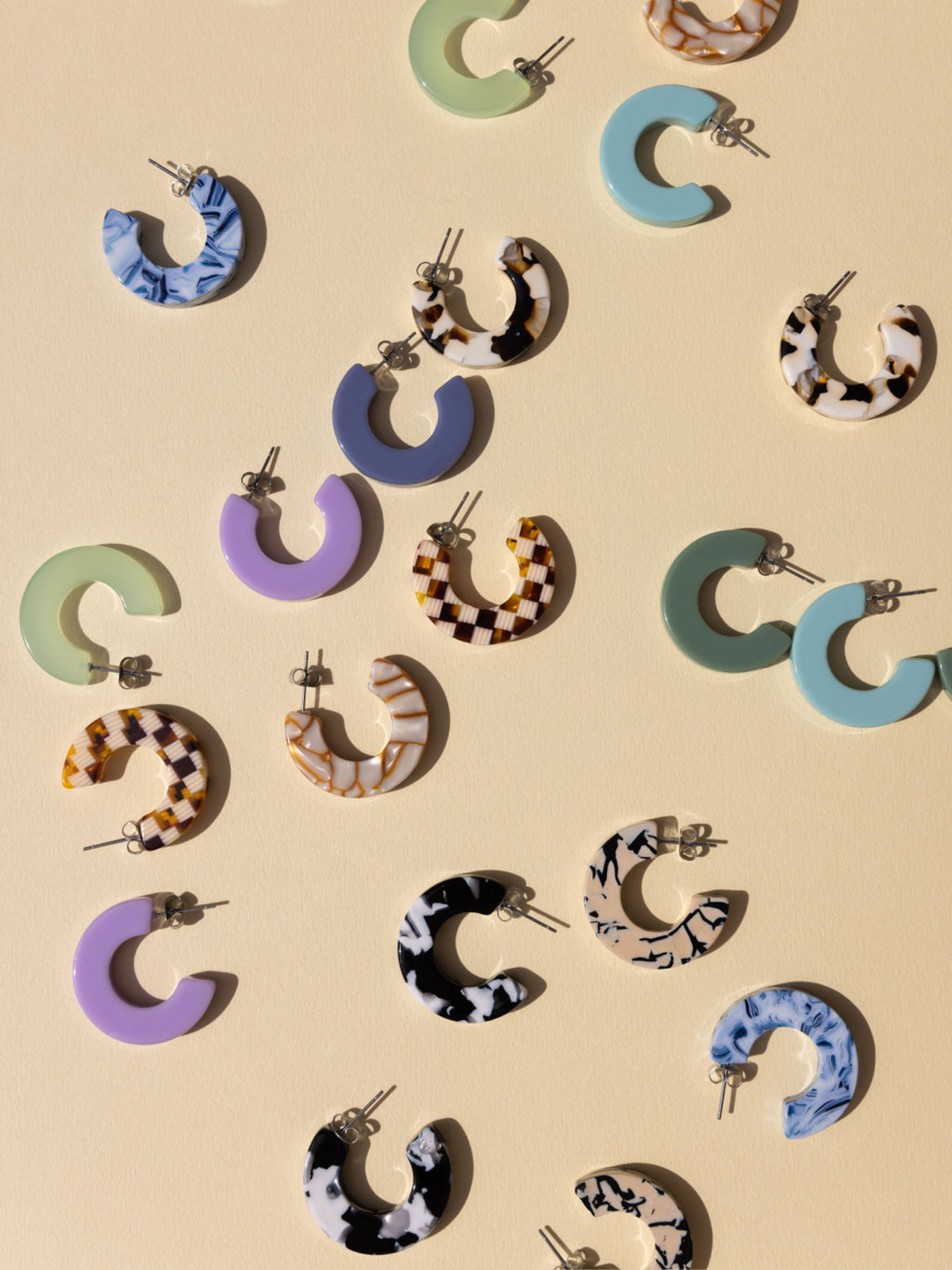 multicolor chunky earrings for women