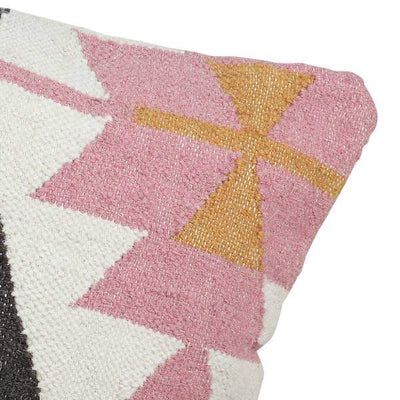 Casaamarosa CUSHIONS Desert Kilim Geometric Pillow, Blush- 18 x18 Inch